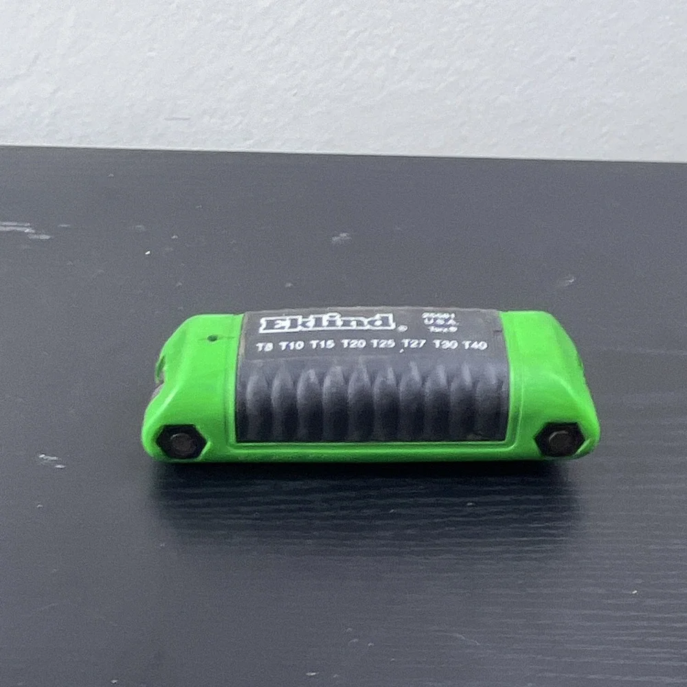 Eklind 25581 Folding Torx Key Set T8-T40 9 Piece Green Black Made in USA Tool